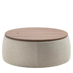 Verto Pouf e Tavolino da Caffè Rotondo Beige*Durame New