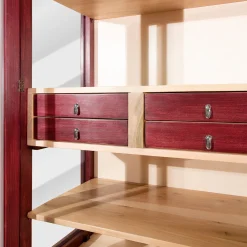 Vetrina rossa a 2 porte Elsa di Eugenio Gambella*Ebanisteria Roberto Gambella Outlet