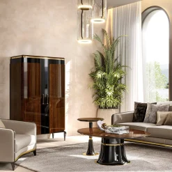 Victor, mobile bar a 2 porte di colore marrone*A.R. Arredamenti