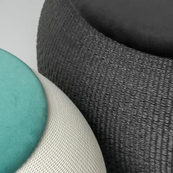 ZERO Pouff Rotondo Medio Nero*Elli